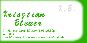 krisztian bleuer business card